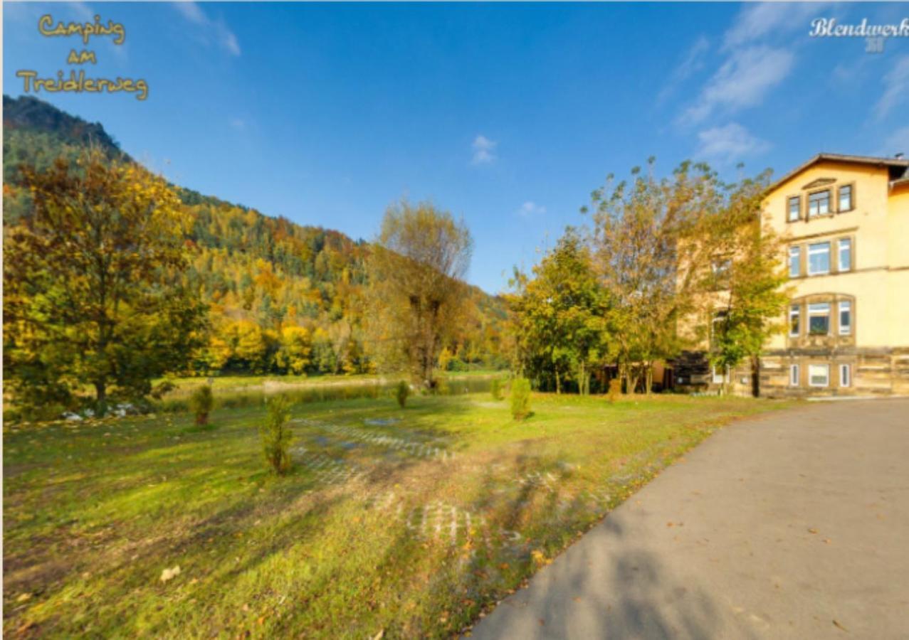 Hotel Campingplatz am Treidlerweg Königstein Exterior foto