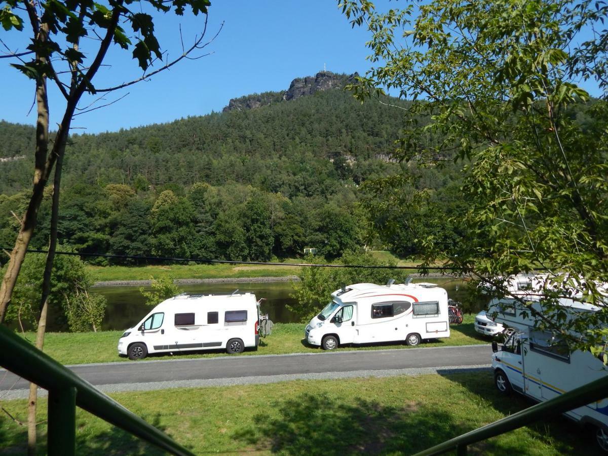 Hotel Campingplatz am Treidlerweg Königstein Exterior foto